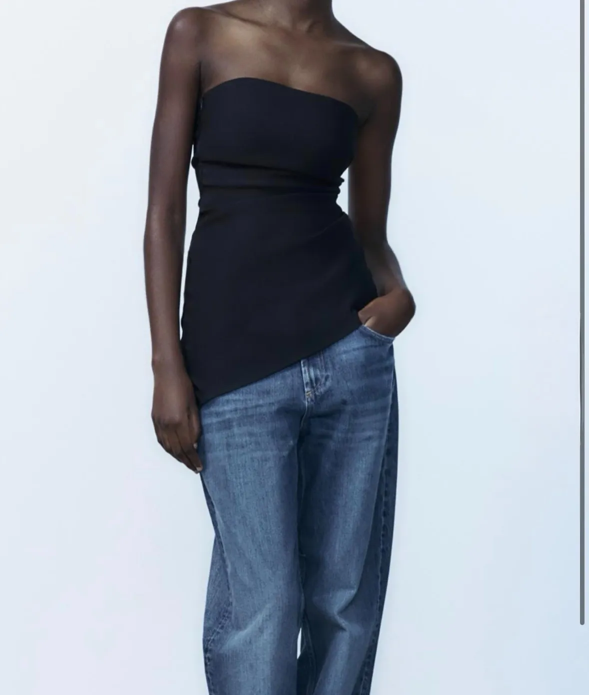 Zara crni elegantni top